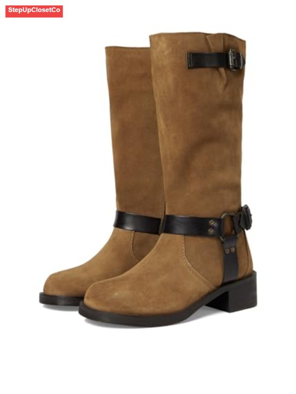 Seychelles Willie Suede Boots Calf-High Slouchy Block Heel